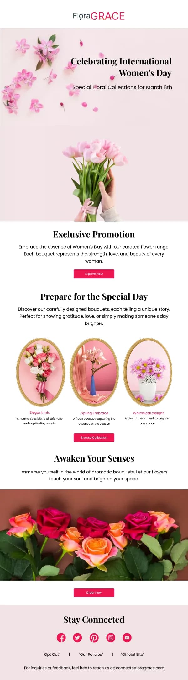 Beauty-Womens Day Celebration — Notifications & Acknowledgement email design preview