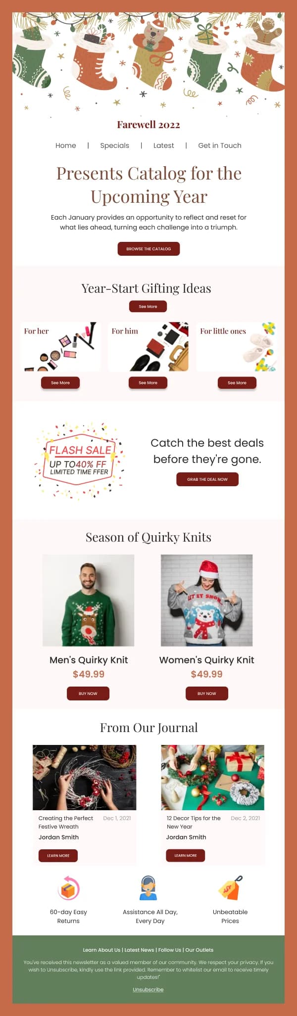 Fashion-Year Start Gifting Ideas — New Year email design preview